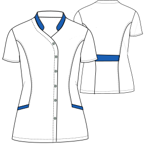 Moldes de confeccion para UNIFORMES Camisas Ambo enfermera 9285